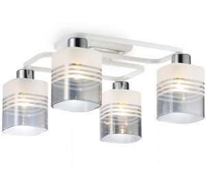 TR303205/4 WH/CH/SM/FR белый/хром/дымчатый/белый матовый E27*4 max 60W 370*370*200