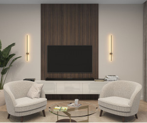 DK5012-SG Бра 800 мм, 3000К, IP20,7 Вт, матовое золото