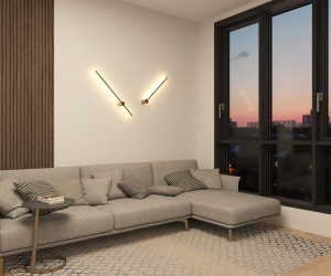 DK5012-SG Бра 800 мм, 3000К, IP20,7 Вт, матовое золото