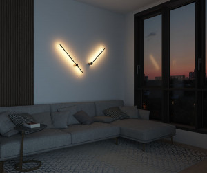 DK5012-SG Бра 800 мм, 3000К, IP20,7 Вт, матовое золото