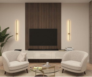 DK5014-SG Бра 1000 мм, 3000К, IP20, 12 Вт, матовое золото