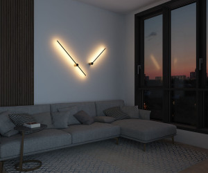 DK5014-SG Бра 1000 мм, 3000К, IP20, 12 Вт, матовое золото