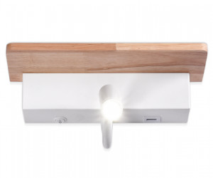 FW290 WH/LW белый/светлое дерево LED 4200K+3000K 4W+1W 265*110*130