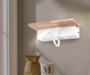 FW290 WH/LW белый/светлое дерево LED 4200K+3000K 4W+1W 265*110*130