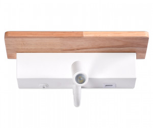 FW290 WH/LW белый/светлое дерево LED 4200K+3000K 4W+1W 265*110*130