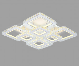 FA1737/4+4 WH/CH белый/хром 215W 3000K/4200K/6400K 720*720*120 (ПДУ РАДИО 2.4G)