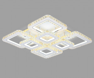 FA1737/4+4 WH/CH белый/хром 215W 3000K/4200K/6400K 720*720*120 (ПДУ РАДИО 2.4G)