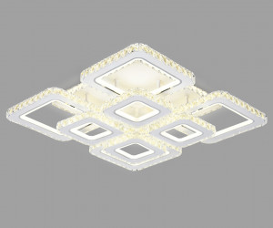 FA1737/4+4 WH/CH белый/хром 215W 3000K/4200K/6400K 720*720*120 (ПДУ РАДИО 2.4G)