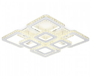 FA1737/4+4 WH/CH белый/хром 215W 3000K/4200K/6400K 720*720*120 (ПДУ РАДИО 2.4G)