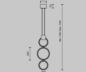Подвесной светильник Maytoni MOD357PL-L20BS3K