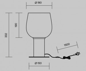 Настольный светильник Maytoni MOD414TL-01G
