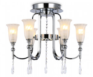 TR3243/6 CH/FR хром/белый матовый E14*6 max 40W D600*520