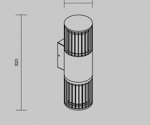 Настенный светильник (бра) Outdoor O492WL-02GF