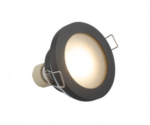 DK3012-BK Встраиваемый светильник влагозащ., IP 44, 50 Вт, GU10, черный, алюминий