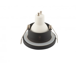 DK3012-BK Встраиваемый светильник влагозащ., IP 44, 50 Вт, GU10, черный, алюминий