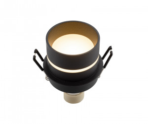 DK2404-BK Встраиваемый светильник влагозащ., IP 44, до 15 Вт, GU10, черный, алюминий