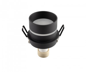 DK2404-BK Встраиваемый светильник влагозащ., IP 44, до 15 Вт, GU10, черный, алюминий