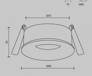 Встраиваемый светильник Technical DL027-GU10-W