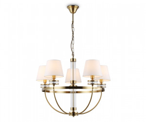 LH71251/5 BS/WH латунь/белый E14/5 max 40W D700*990