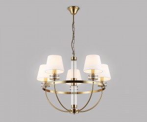 LH71251/5 BS/WH латунь/белый E14/5 max 40W D700*990