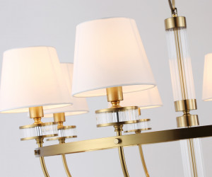 LH71253/8 BS/WH латунь/белый E14/8 max 40W D870*990