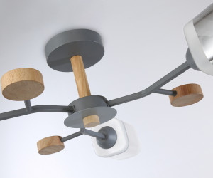 TR3033231/3 GR/LW/SM серый/светлое дерево/дымчатый E27*3 max 60W D700*180