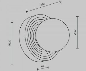 Настенный светильник (бра) Maytoni MOD403WL-01GR