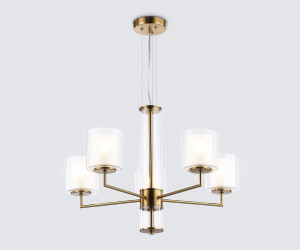 LH56011/5 BS/FR латунь/белый матовый E14*5 max 40W D640*1260