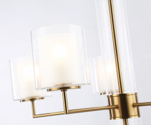 LH56011/5 BS/FR латунь/белый матовый E14*5 max 40W D640*1260