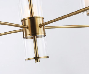 LH56011/5 BS/FR латунь/белый матовый E14*5 max 40W D640*1260