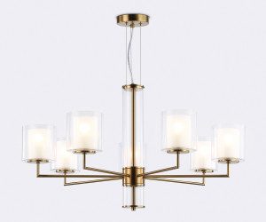 LH56013/7 BS/FR латунь/белый матовый E14*7 max 40W D790*1260