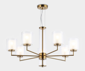 LH56013/7 BS/FR латунь/белый матовый E14*7 max 40W D790*1260