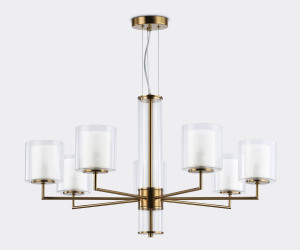 LH56013/7 BS/FR латунь/белый матовый E14*7 max 40W D790*1260