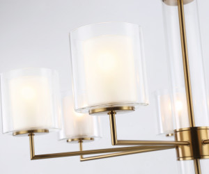 LH56013/7 BS/FR латунь/белый матовый E14*7 max 40W D790*1260