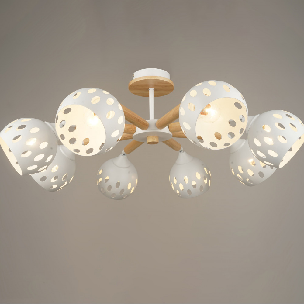 Потолочная люстра SL5691-8 WT+Wood 000067880