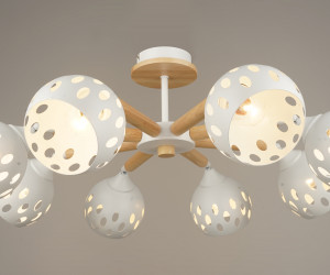 Потолочная люстра SL5691-8 WT+Wood 000067880