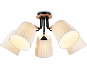 TR4733/5 BK/LWD черный/светлое дерево E27/5 max 40W D610*270