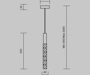Подвесной светильник Maytoni MOD328PL-L3CH3K