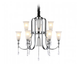 TR3249/9 CH/FR хром/белый матовый E14*9 max 40W D735*720