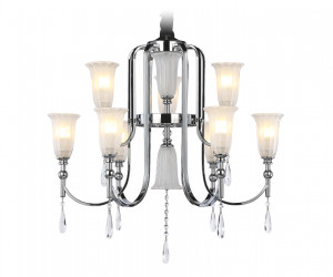 TR3249/9 CH/FR хром/белый матовый E14*9 max 40W D735*720