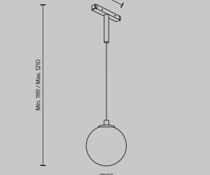 Трековый подвесной светильник Technical TR178-1-5WTW-B