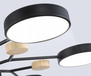 FL4866/7 BK/WD черный/дерево 126W 3000-6000K D830*190 (без ПДУ)