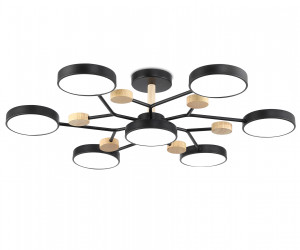 FL4866/7 BK/WD черный/дерево 126W 3000-6000K D830*190 (без ПДУ)