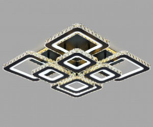 FA1738/4+4 BK/CH черный/хром 215W 3000K/4200K/6400K 720*720*120 (ПДУ РАДИО 2.4G)