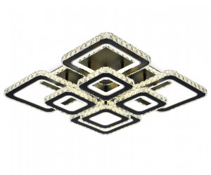 FA1738/4+4 BK/CH черный/хром 215W 3000K/4200K/6400K 720*720*120 (ПДУ РАДИО 2.4G)