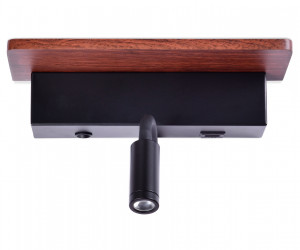 FW291 BK/DW черный/темное дерево LED 4200K+3000K 6W+1W 265*110*130