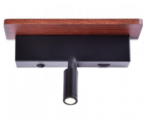 FW291 BK/DW черный/темное дерево LED 4200K+3000K 6W+1W 265*110*130