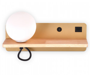 FW520 GD/LW золото/светлое дерево G9 max 40W 280*100*125 (лампа LED G9 5W 4200K в комплекте)