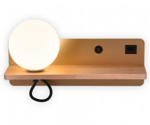 FW520 GD/LW золото/светлое дерево G9 max 40W 280*100*125 (лампа LED G9 5W 4200K в комплекте)