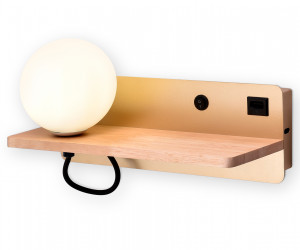 FW520 GD/LW золото/светлое дерево G9 max 40W 280*100*125 (лампа LED G9 5W 4200K в комплекте)